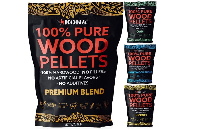 Kona wood pellets traeger grills pecan 100% all-natural wood pellets